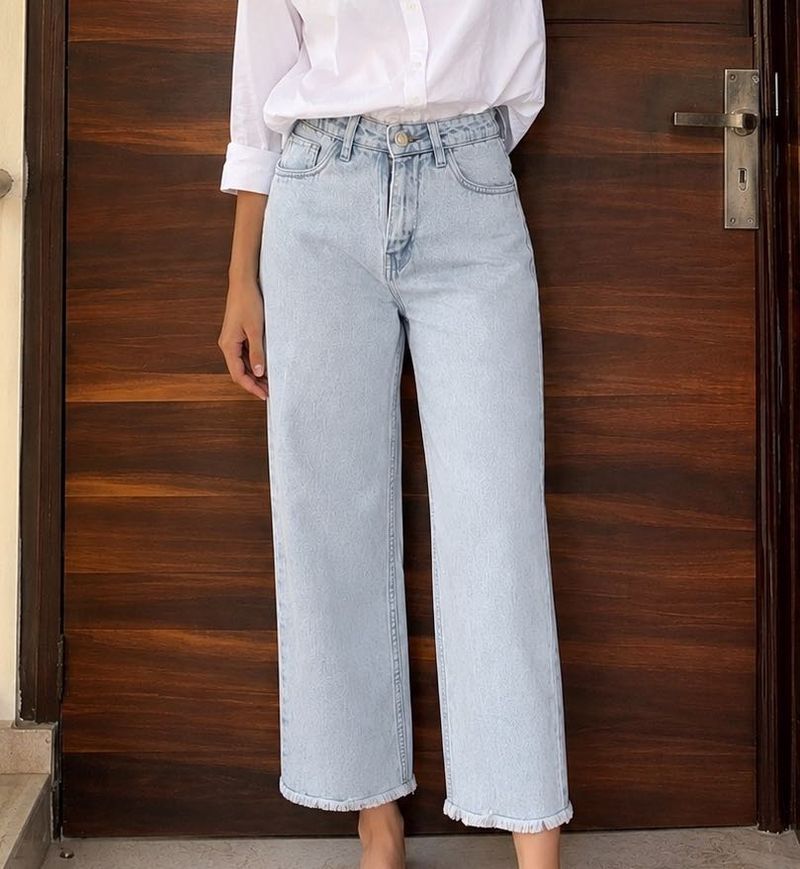 Light Wash Wide Leg Jeans