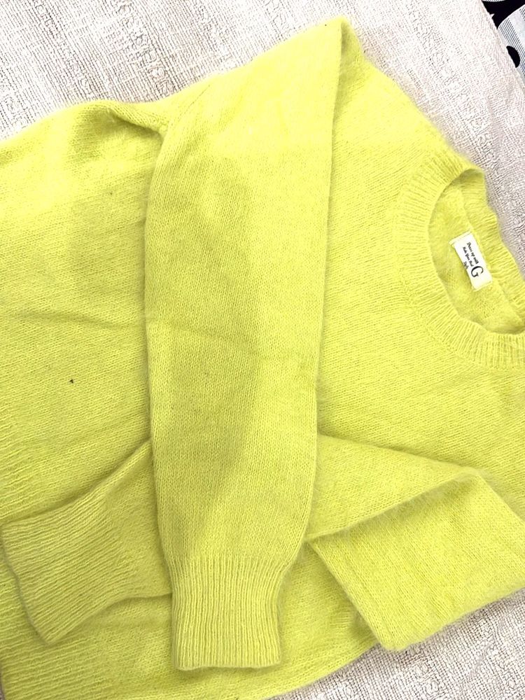 Bright Yellow Knit Sweater