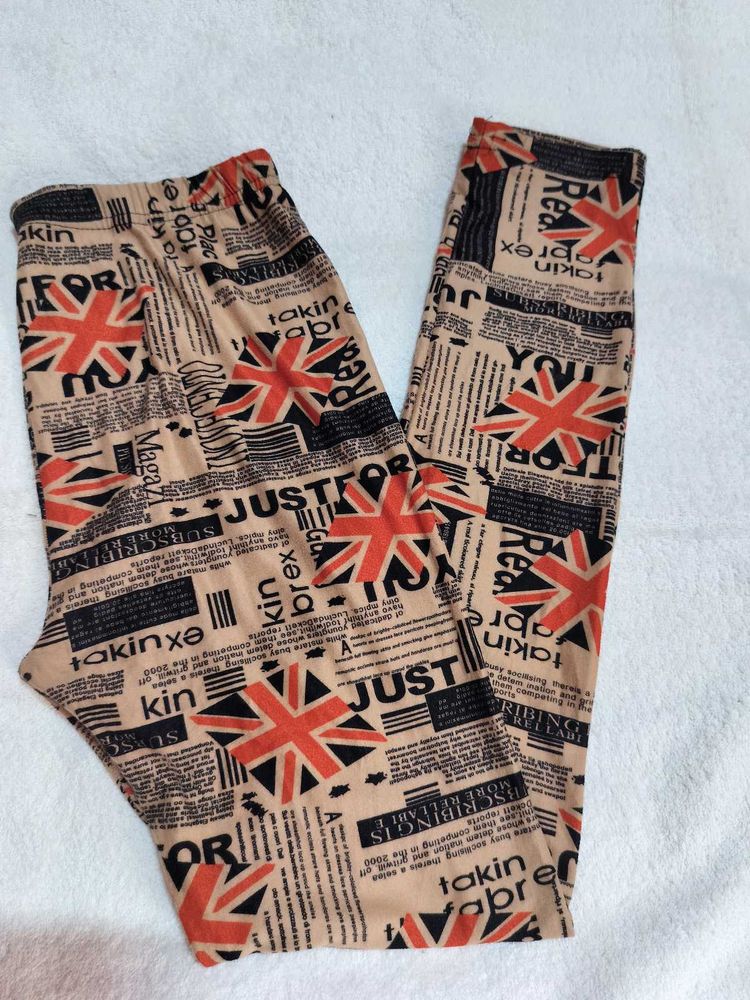 Unique Newspaper Print Leggings