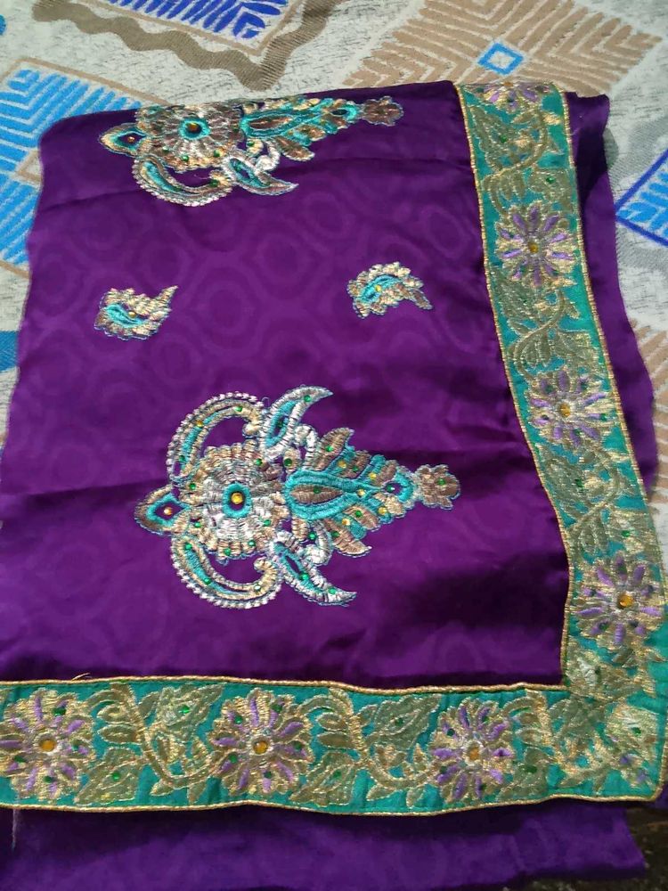 Embroidered Silk Saree