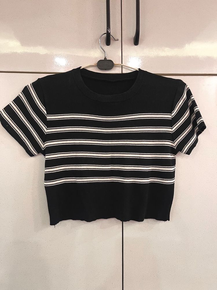 striped crop top