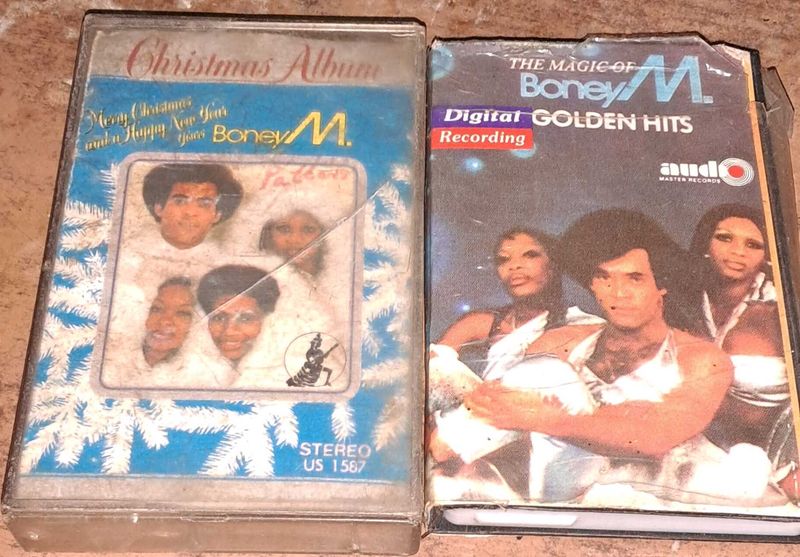 Two 1980s Boney M. audio cassettes