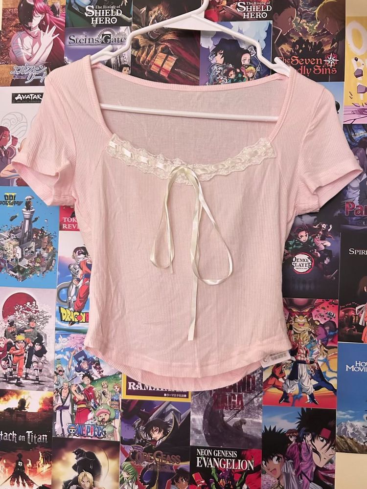 Baby Pink Cute Girly Top