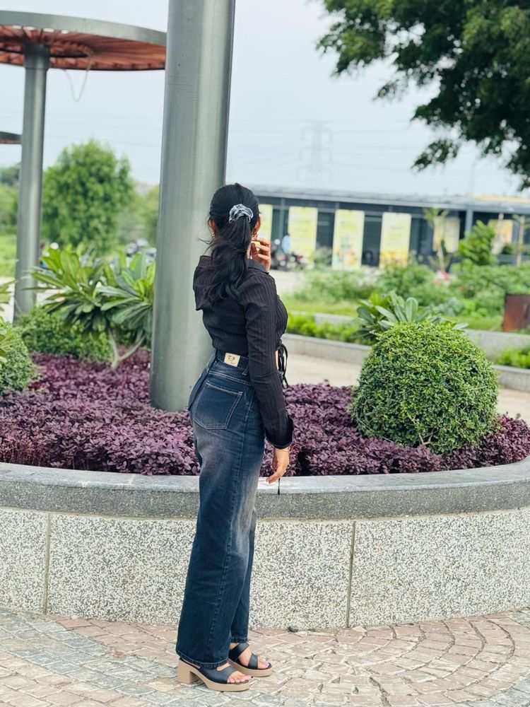 Wide Leg Denim Jeans