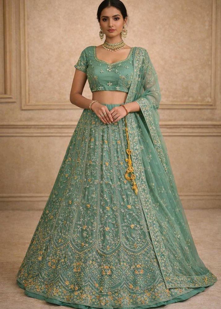 Heavy Zardozi &amp; Resham Embroidery Lehenga