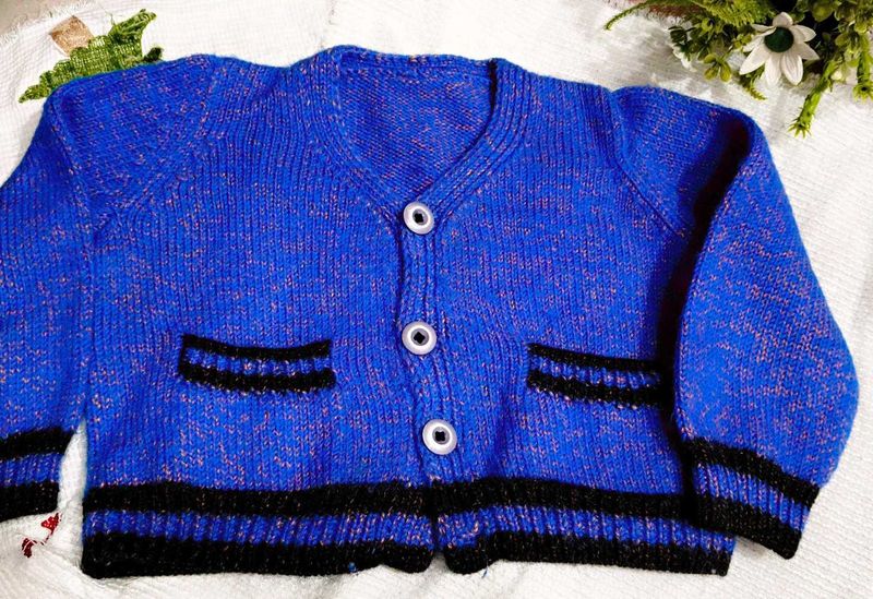 Cute Blue Knit Cardigan