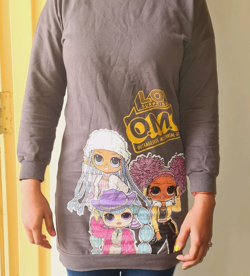 Grey Girlish Top