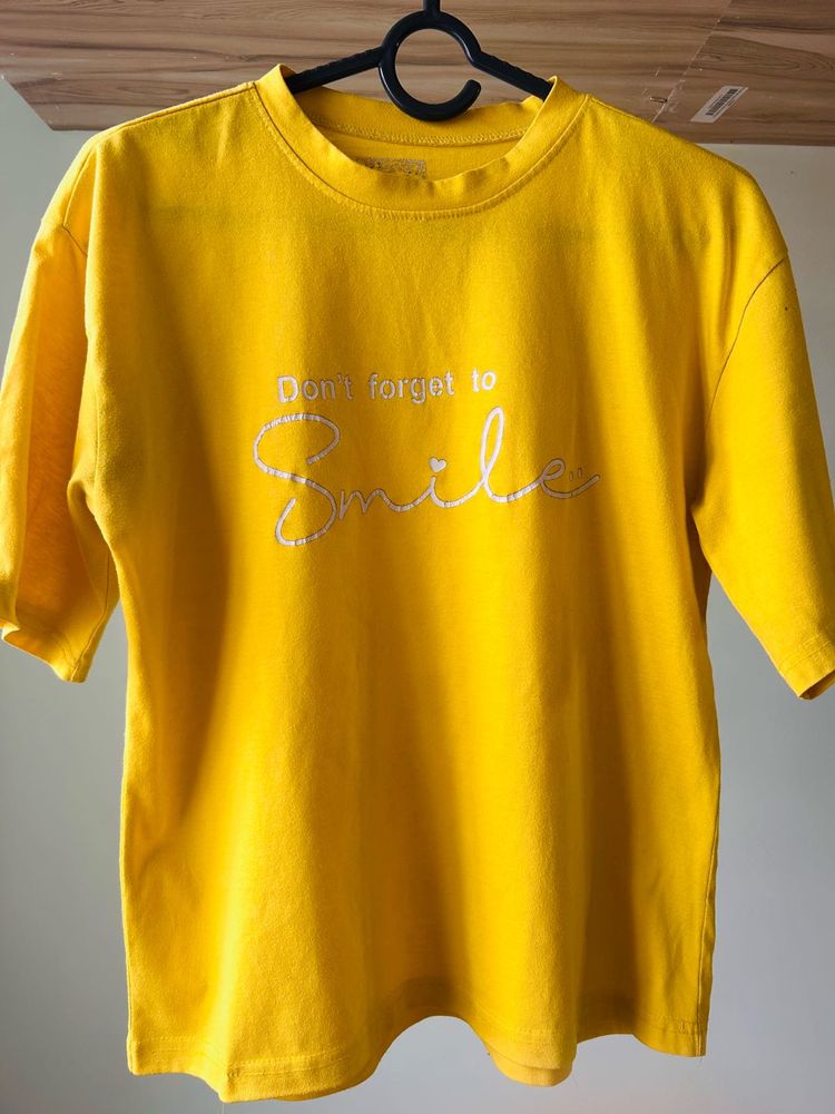 Bright Yellow "Smile" T-Shirt