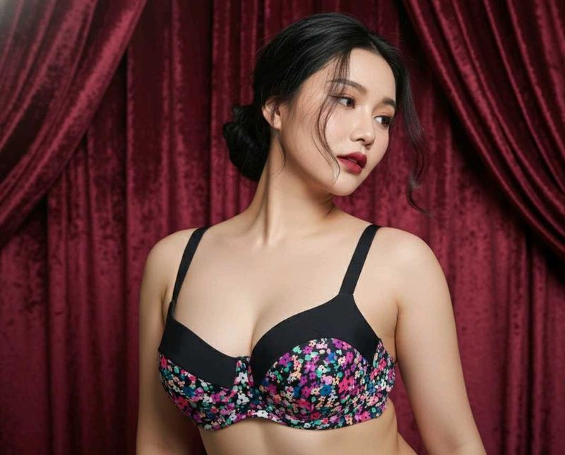 146.Floral Print Bra