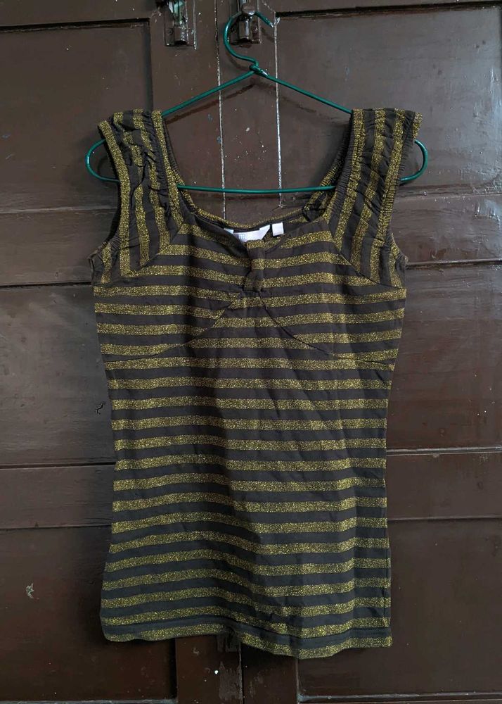 Sparkly Striped Sleeveless Top