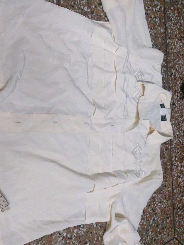 Cream Button-Up shirt