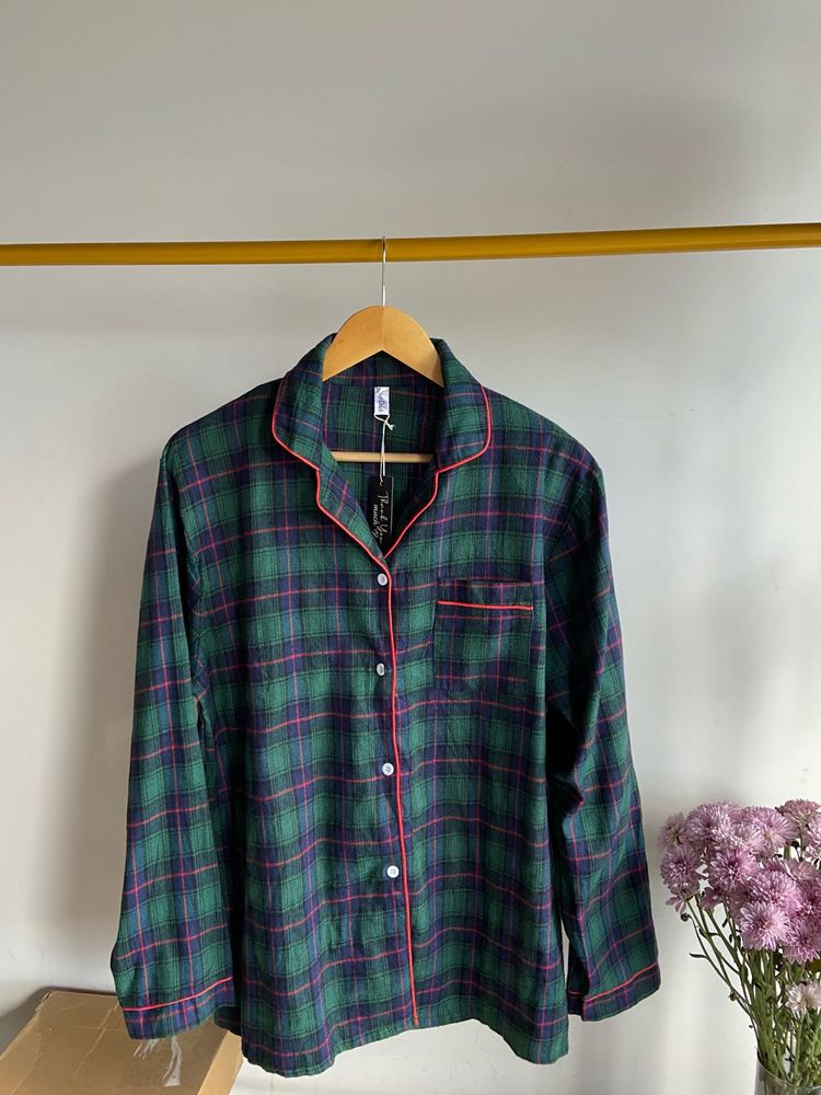 Cozy Plaid Pajama Top