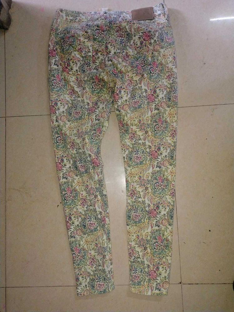 True  religon Floral Print Pants