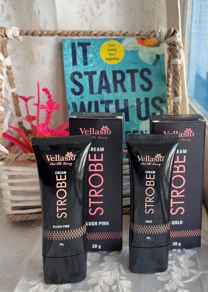 Vellasio Strobe Cream Duo - Blush Pink &amp; Gold
