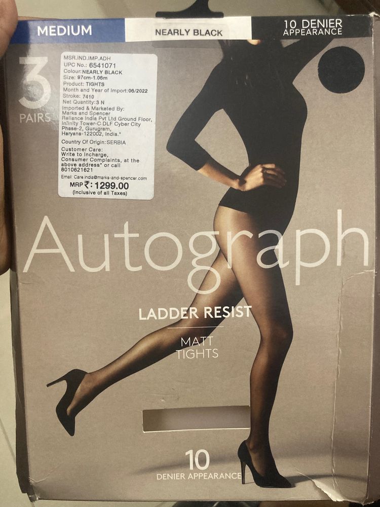 M&amp;S Brand New Sheer Black Stockings