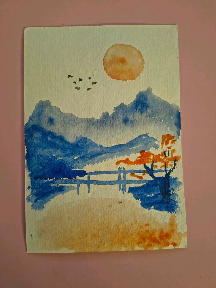 handmade watercolor painting