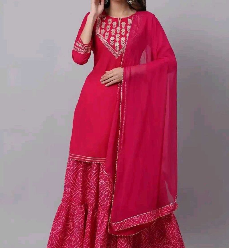 PINK SHARARA SET