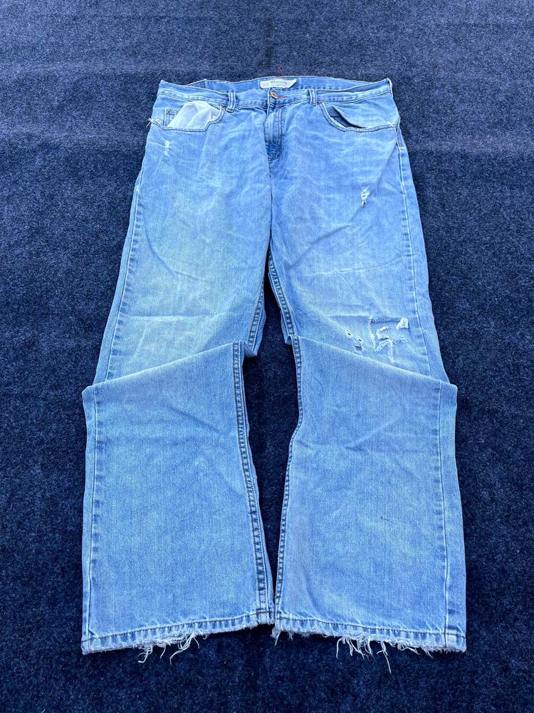 Light Wash Distressed Flare Jeans