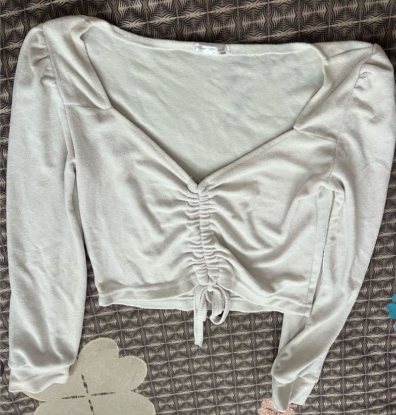 Chic Ruched Long Sleeve Top