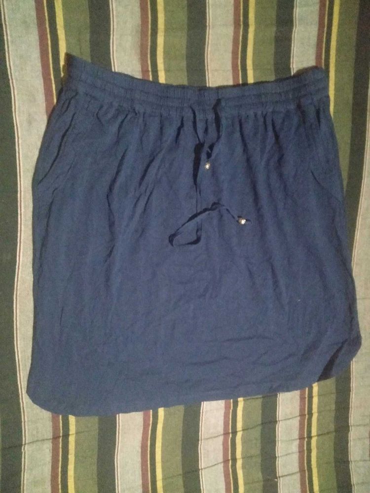 Navy Blue Casual Skirt