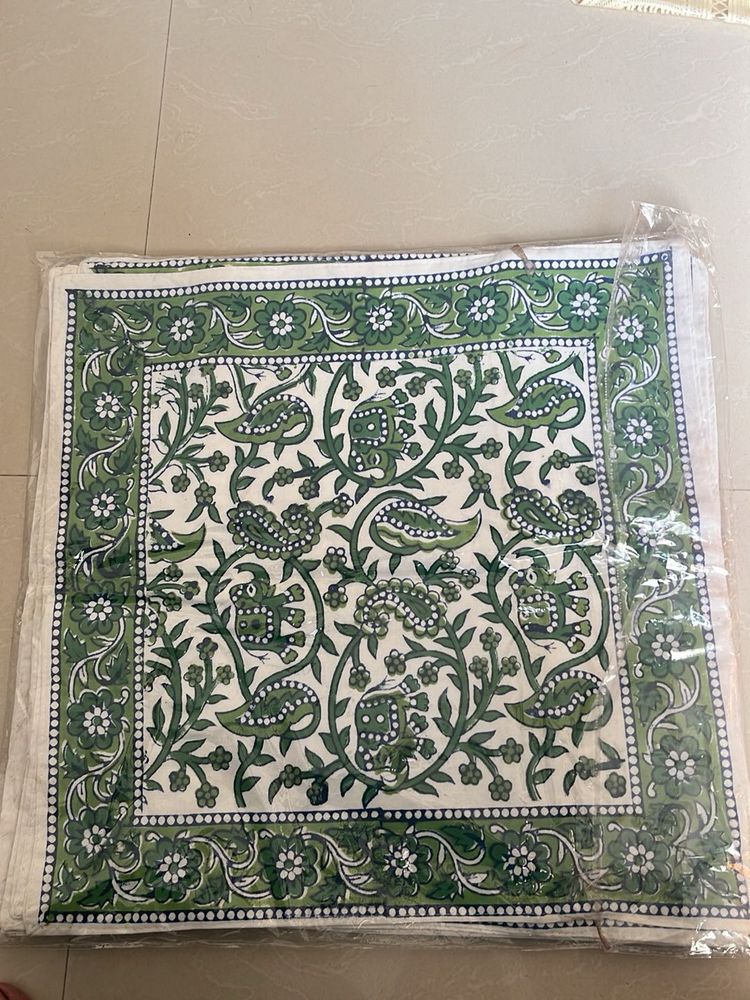 Boho Green Elephant Print Cushion Cover