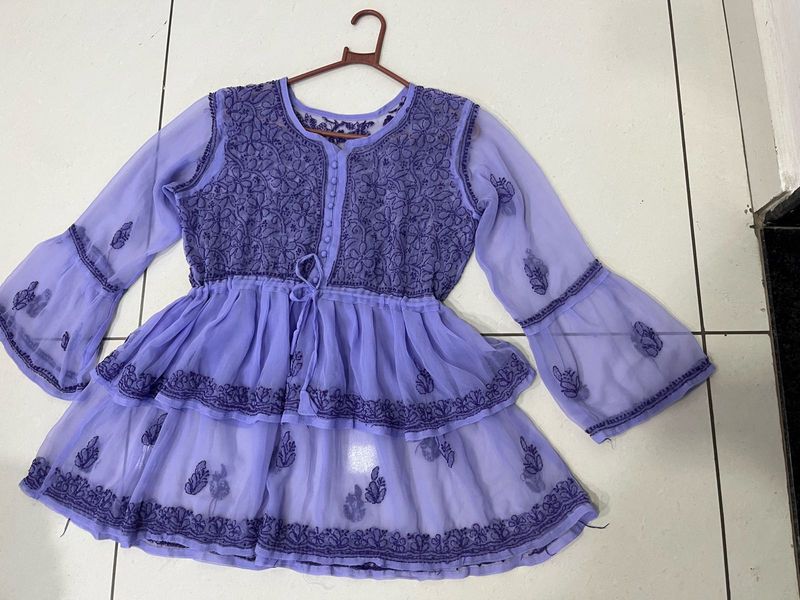 Beautiful Lavender Chikankari Kurta