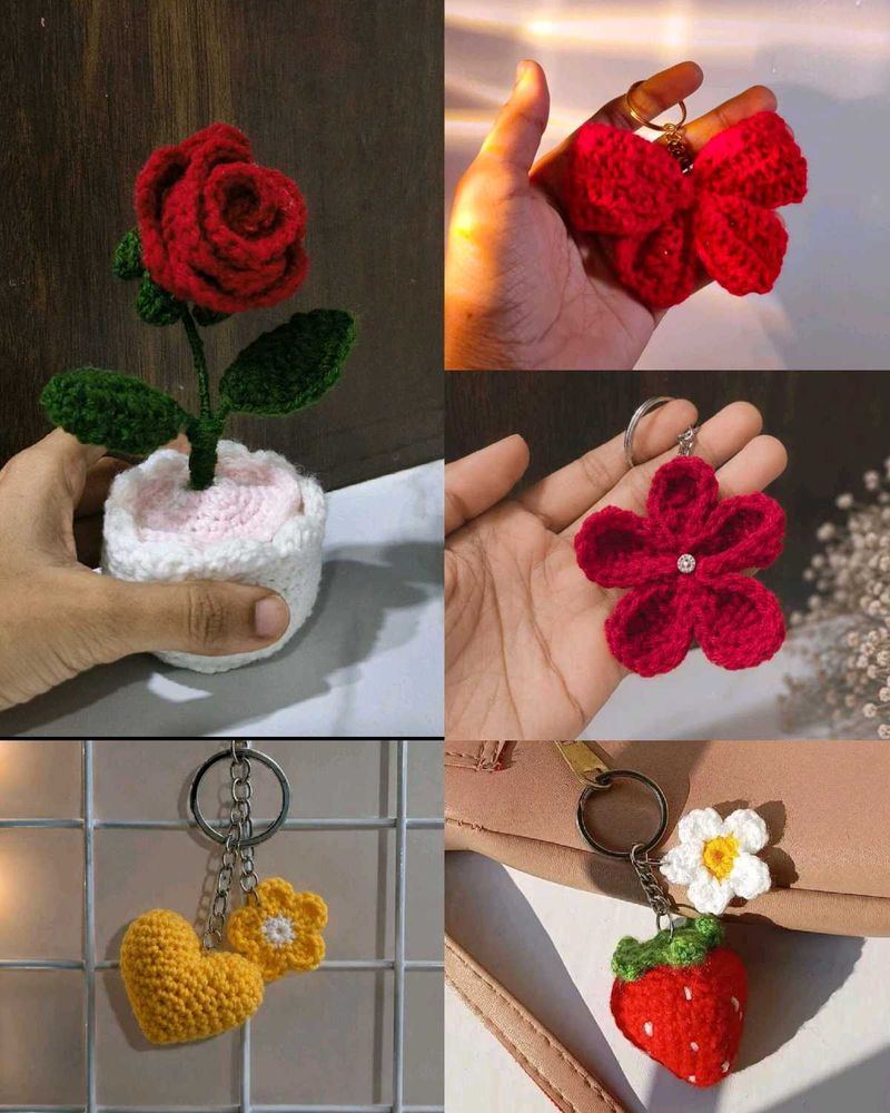Handmade Crocheted Keychain Charms