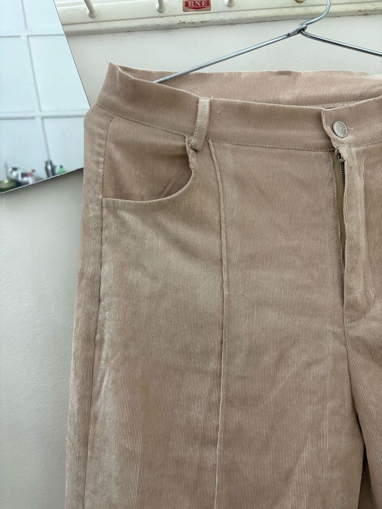 Light Beige Corduroy Pants