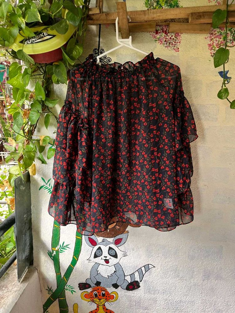 Chic Floral Print Blouse