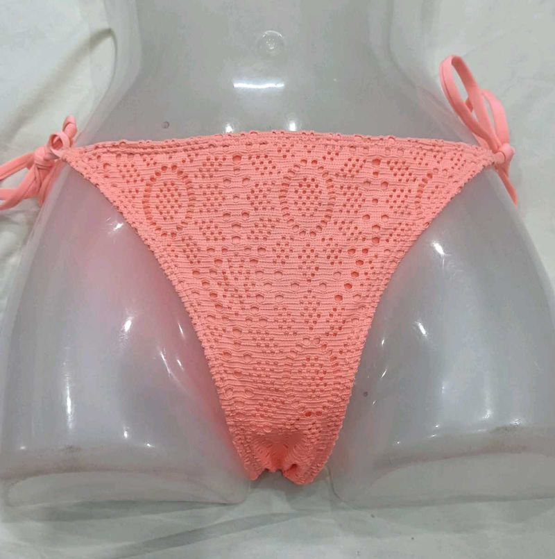 🪔 Peach Crochet Bikini Bottom