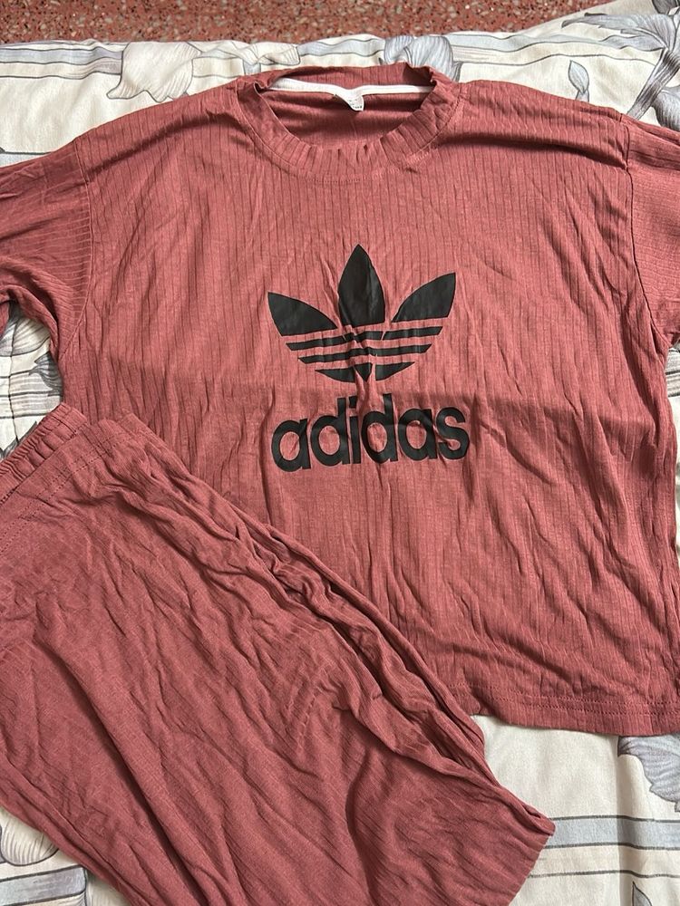 Adidas Logo T-Shirt &amp; Pants Set