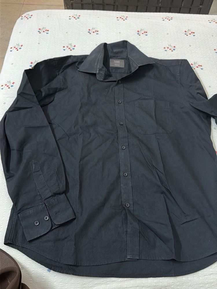Classic Men's Black Button-Up Shirt