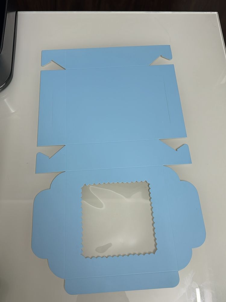 Blue color brownie box