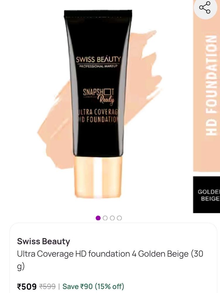 Swiss Beauty Ultra Coverage HD Foundation