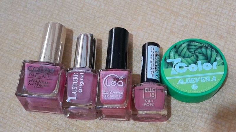 cute pink Nail Polish Bundle