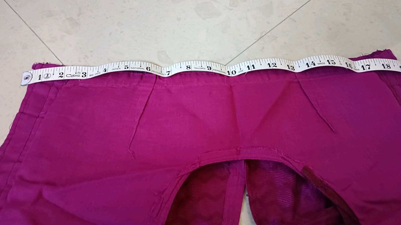 Magenta Silk Blouse with Border