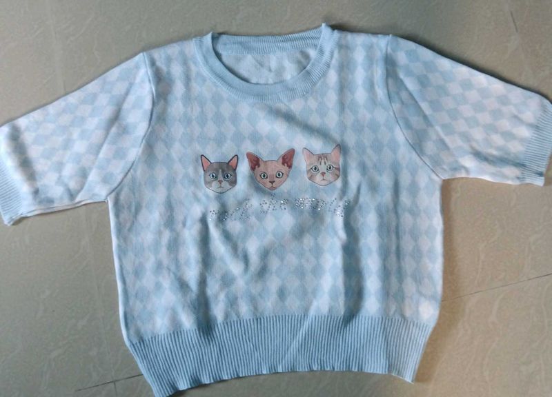 🇰🇷Cute Cat Print Sweater