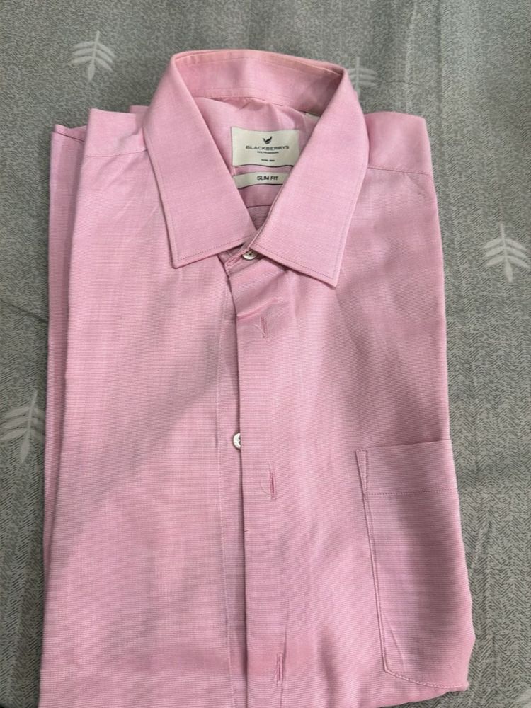 Men's Pink Slim Fit Dress Shirt