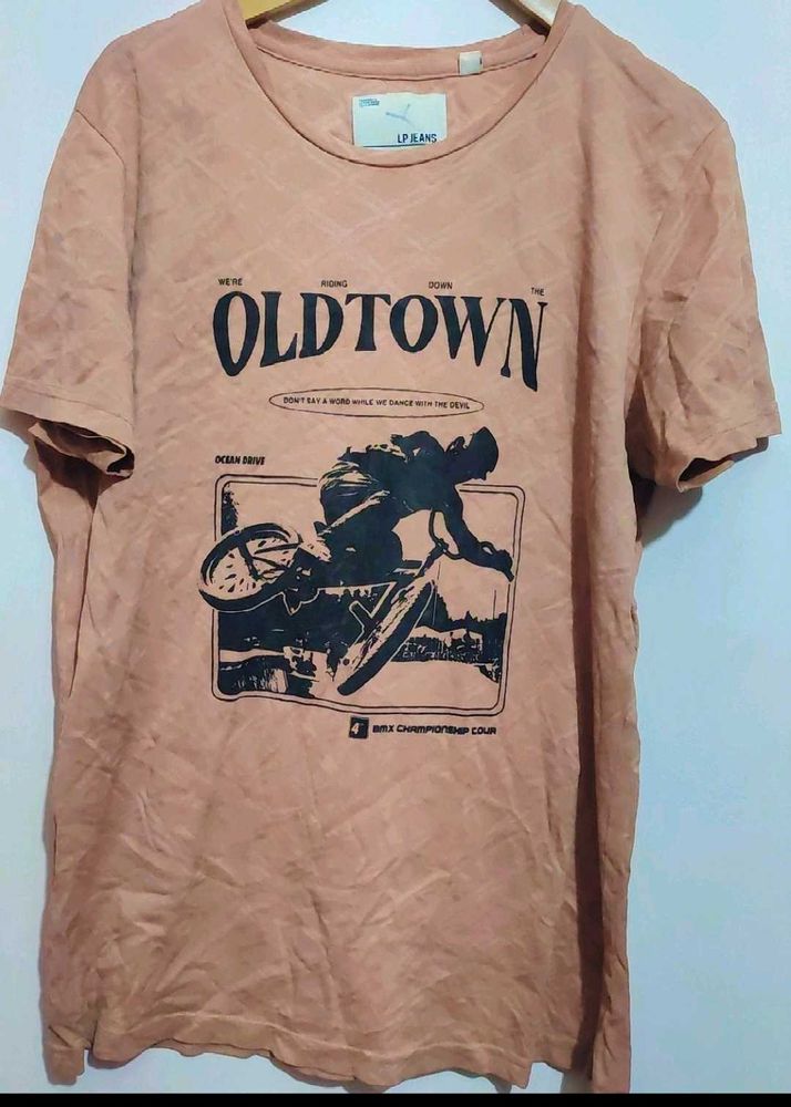 Tan Color T-shirt For Boy &amp; Men 38 Chest