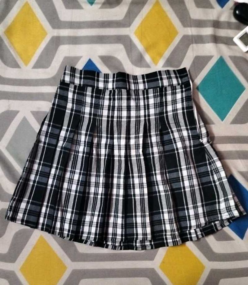 Plaid Pleated Mini Skirt