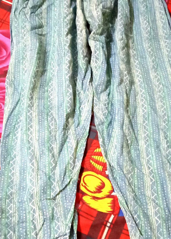 Patterned Wide Leg Pants