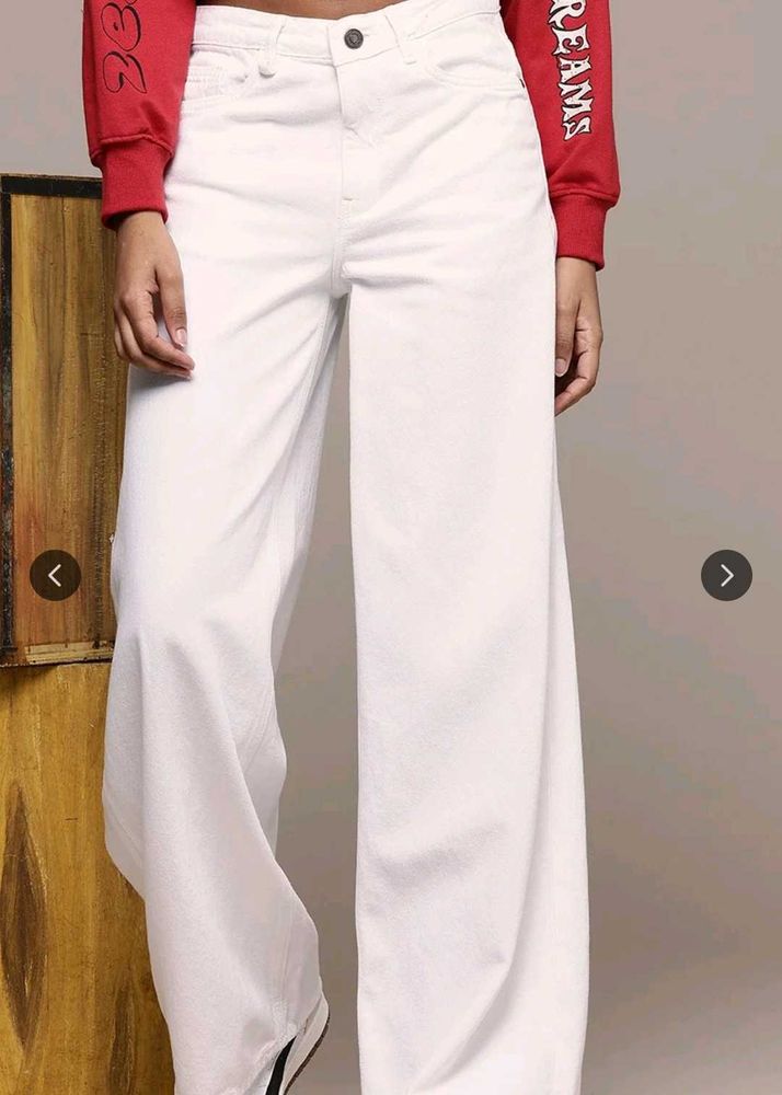 White Wide Leg Jeans