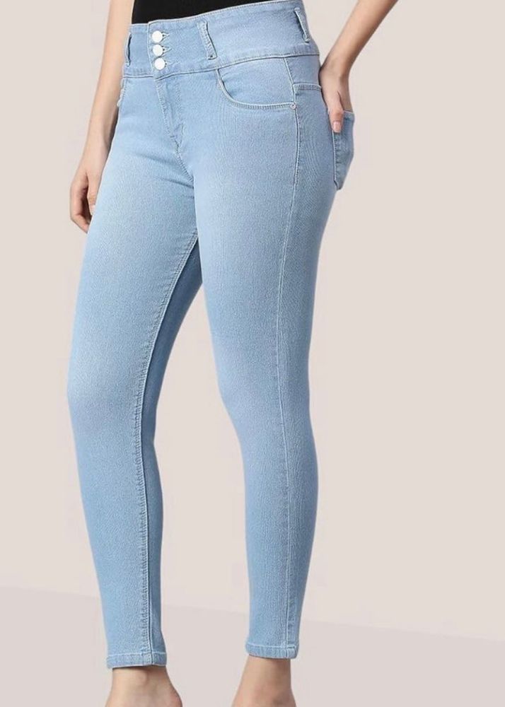 Light Wash High Waisted Skinny Jeans