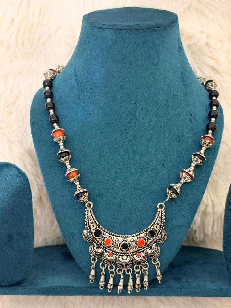 🩶Oxidised Silver Boho Afghani Choker Set🩶