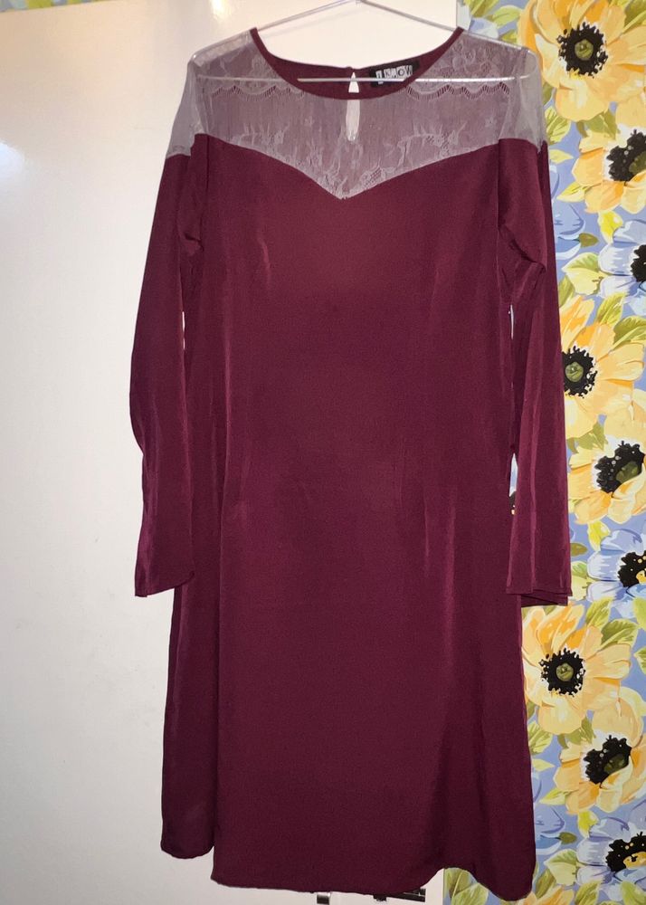 Knee Length Beautiful Solid Dress Unused
