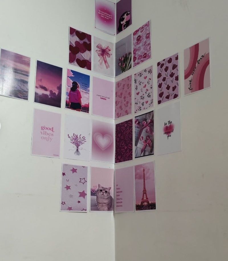 Pink Aesthetic Wall Collage Kit