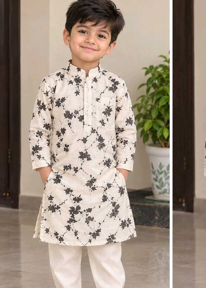 Boys Printed Kurta Set