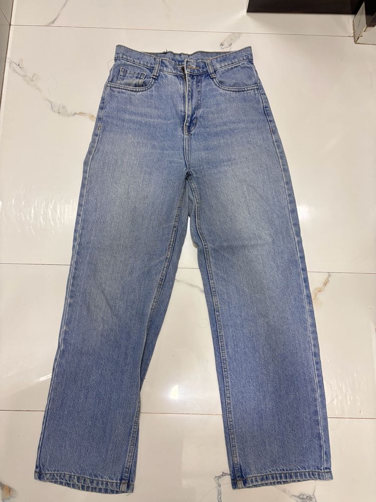 Wide Leg Denim Jeans