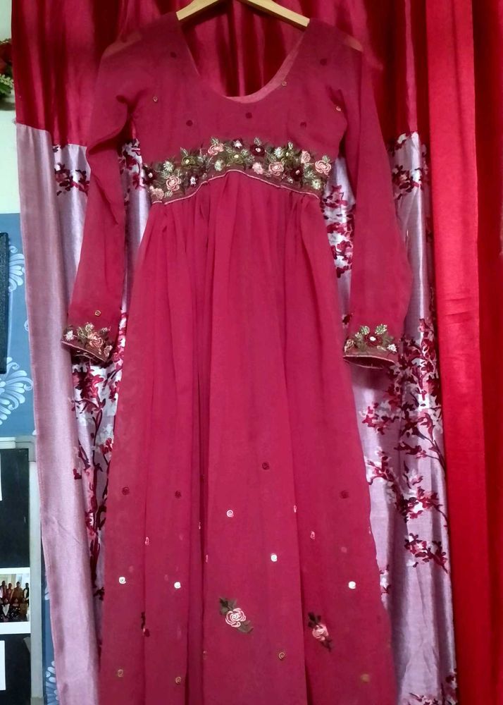 Elegant Red Ethnic Gown