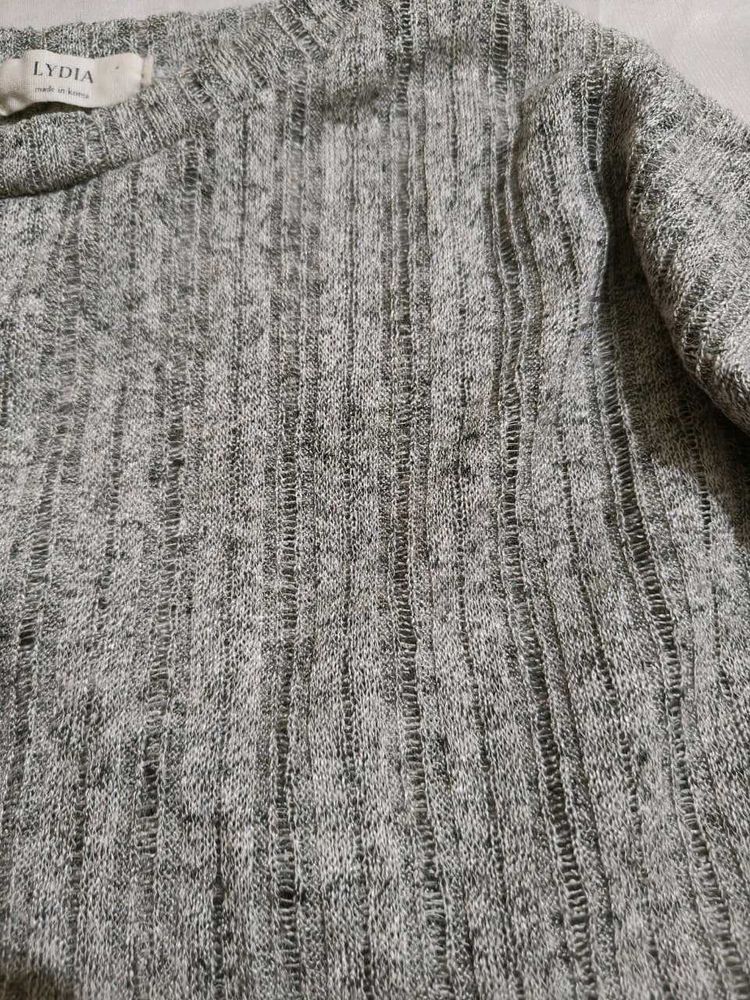 Cozy Grey Knit sweattee